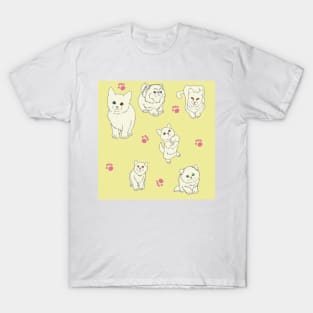 Cream White Kittens T-Shirt